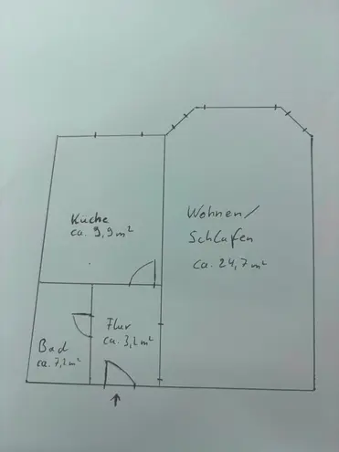 1 Zimmer Wohnung mit 45 m² in Essen – Bild 4