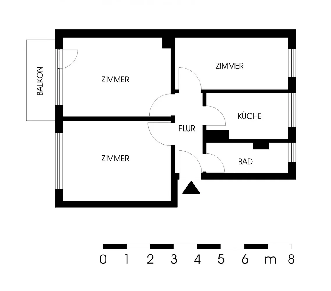 3 Zimmer Wohnung mit 58 m² in Quedlinburg – Bild 1