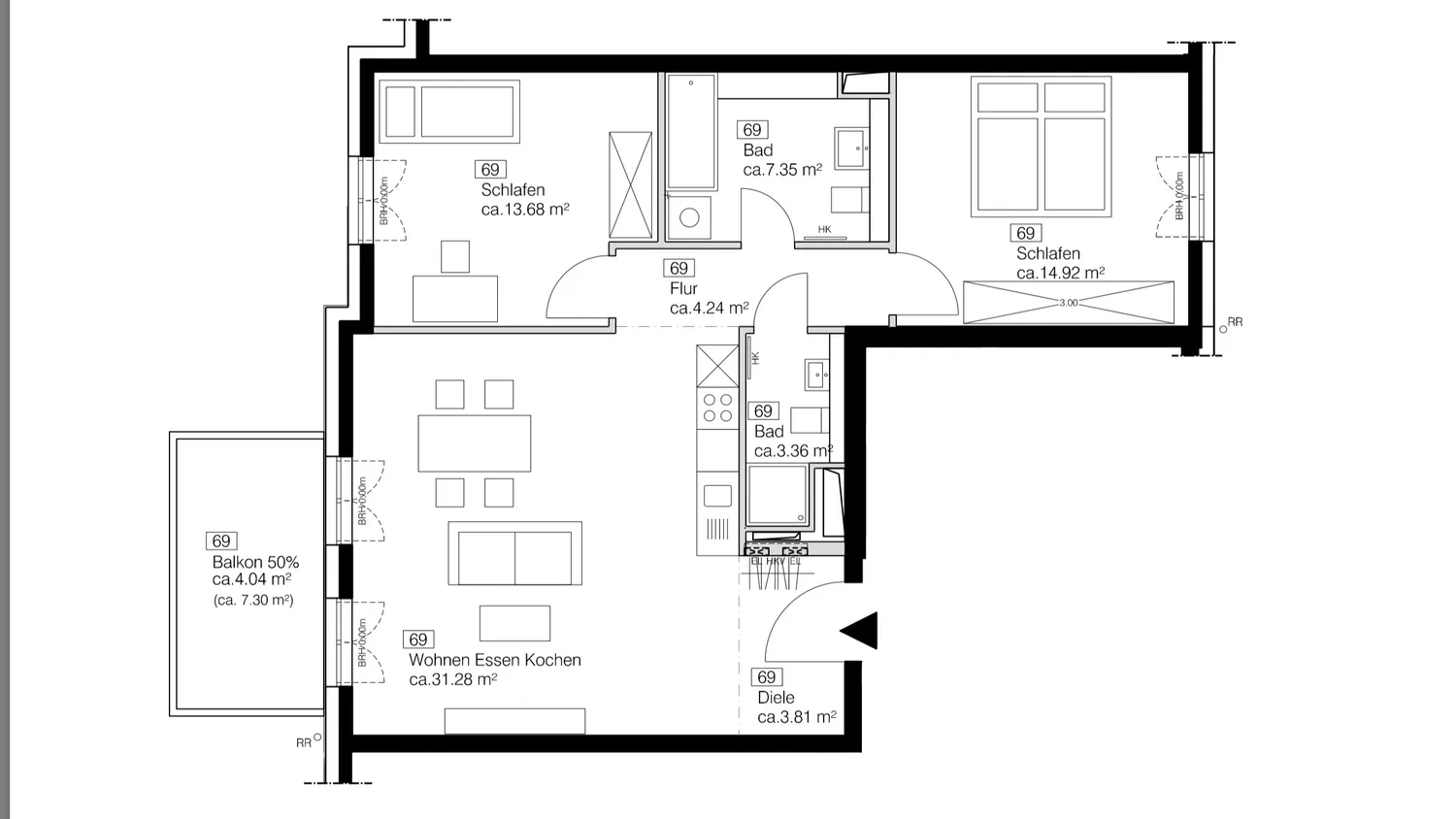 3 Zimmer Wohnung mit 83 m² in Frankfurt am Main – Bild 8