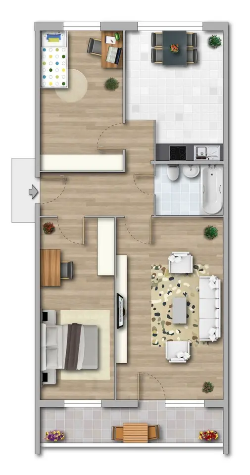 3 Zimmer Wohnung mit 69 m² in Magdeburg – Bild 6