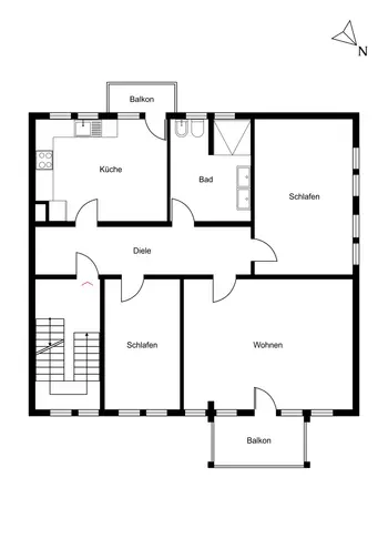 3 Zimmer Wohnung mit 122 m² in Düsseldorf – Bild 3