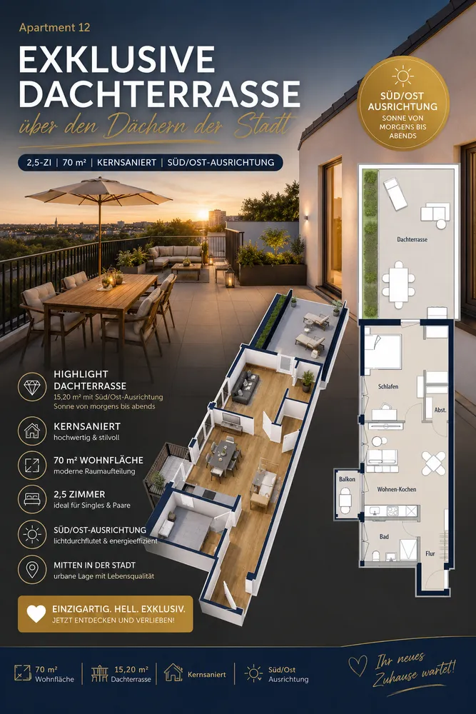 3 Zimmer Wohnung mit 67 m² in München – Bild 4