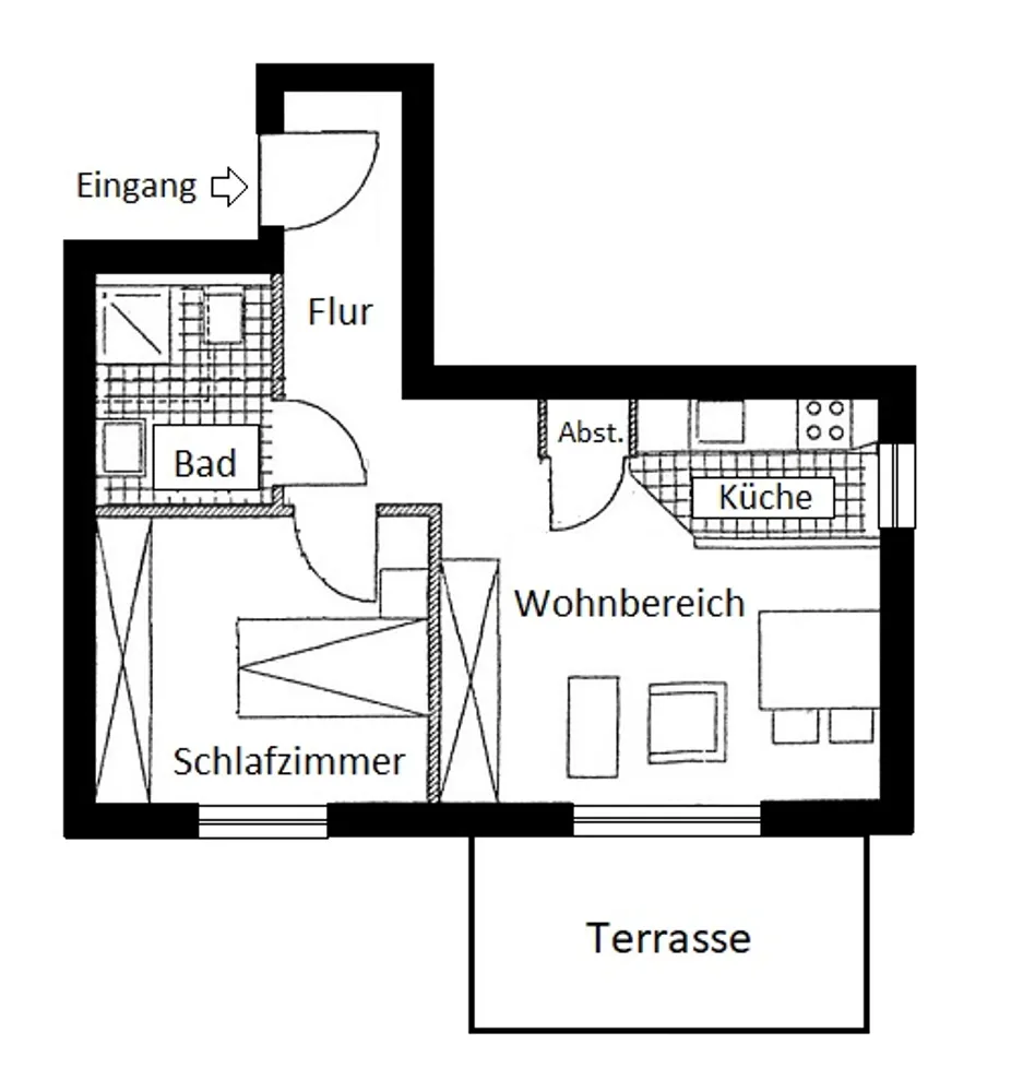 2 room apartment with 44 m² in Bonn – Photo 7