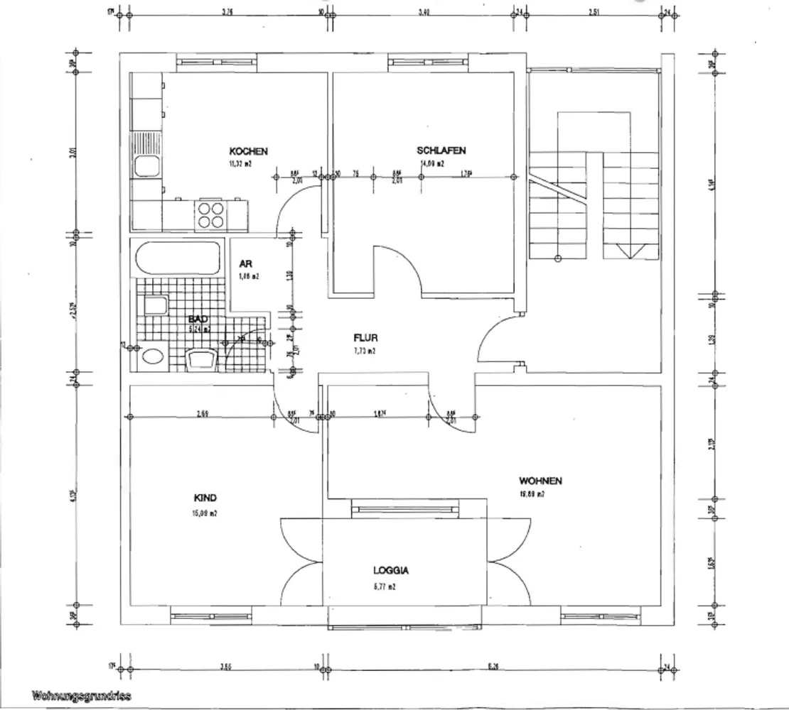 3 Zimmer Wohnung mit 75 m² in Nordhausen – Bild 1