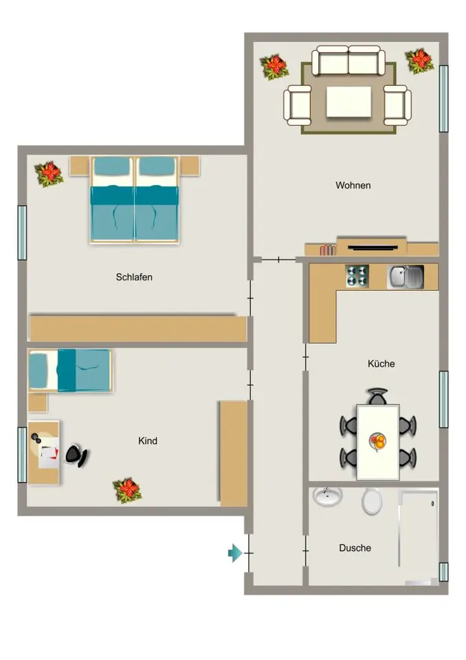 3 Zimmer Wohnung mit 50 m² in Witten – Bild 4