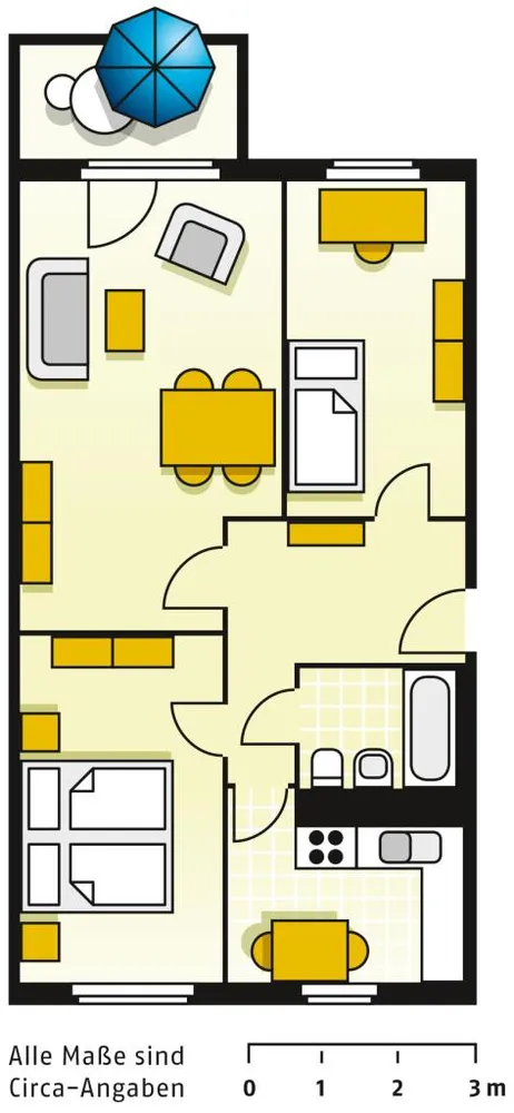 3 Zimmer Wohnung mit 62 m² in Cottbus – Bild 2