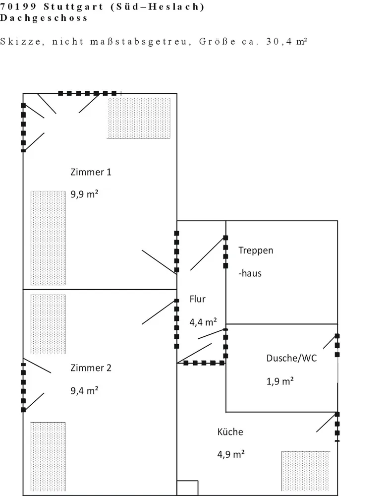 2 Zimmer Wohnung mit 30 m² in Stuttgart – Bild 2