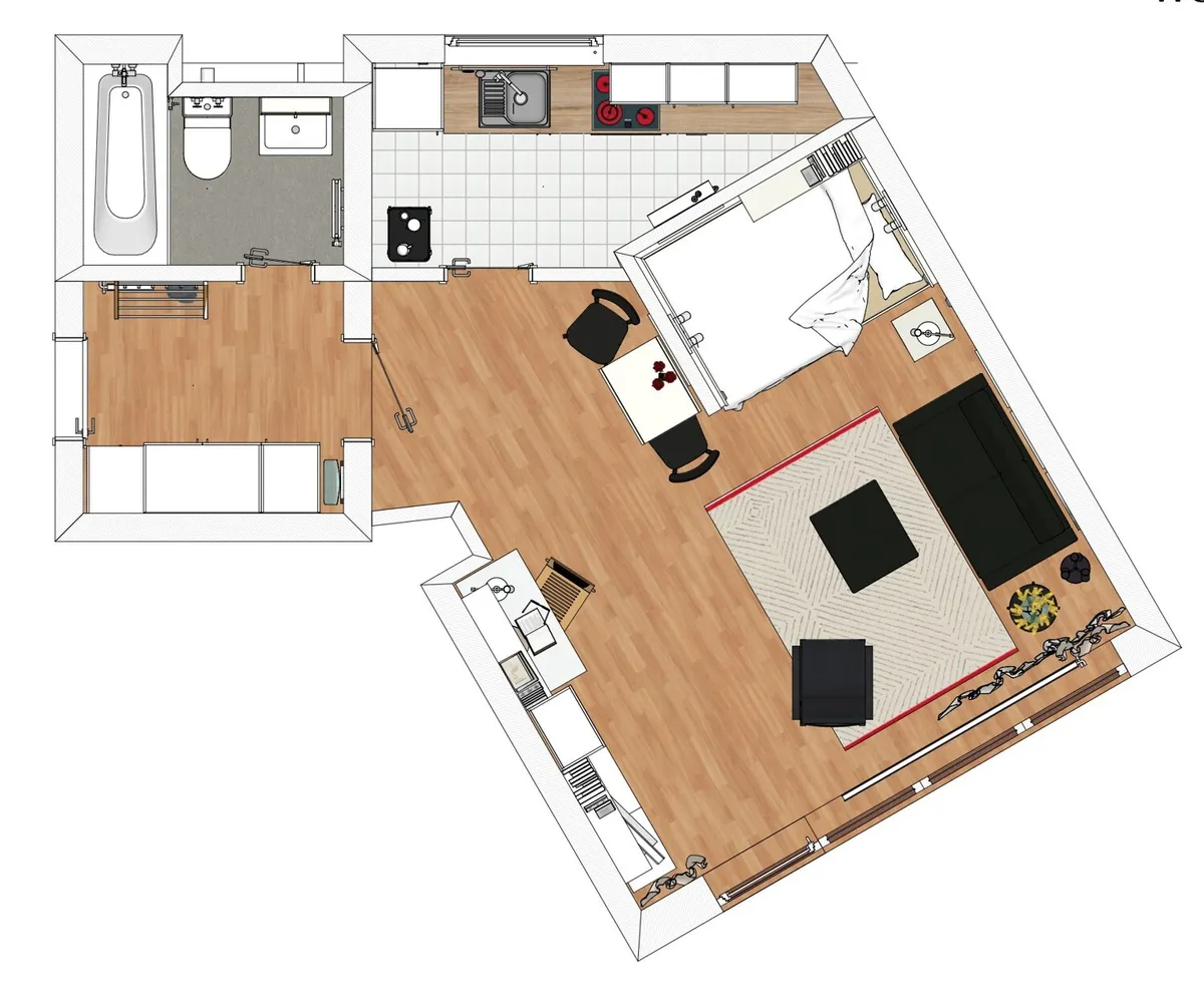 1 Zimmer Wohnung mit 40 m² in Aachen – Bild 9