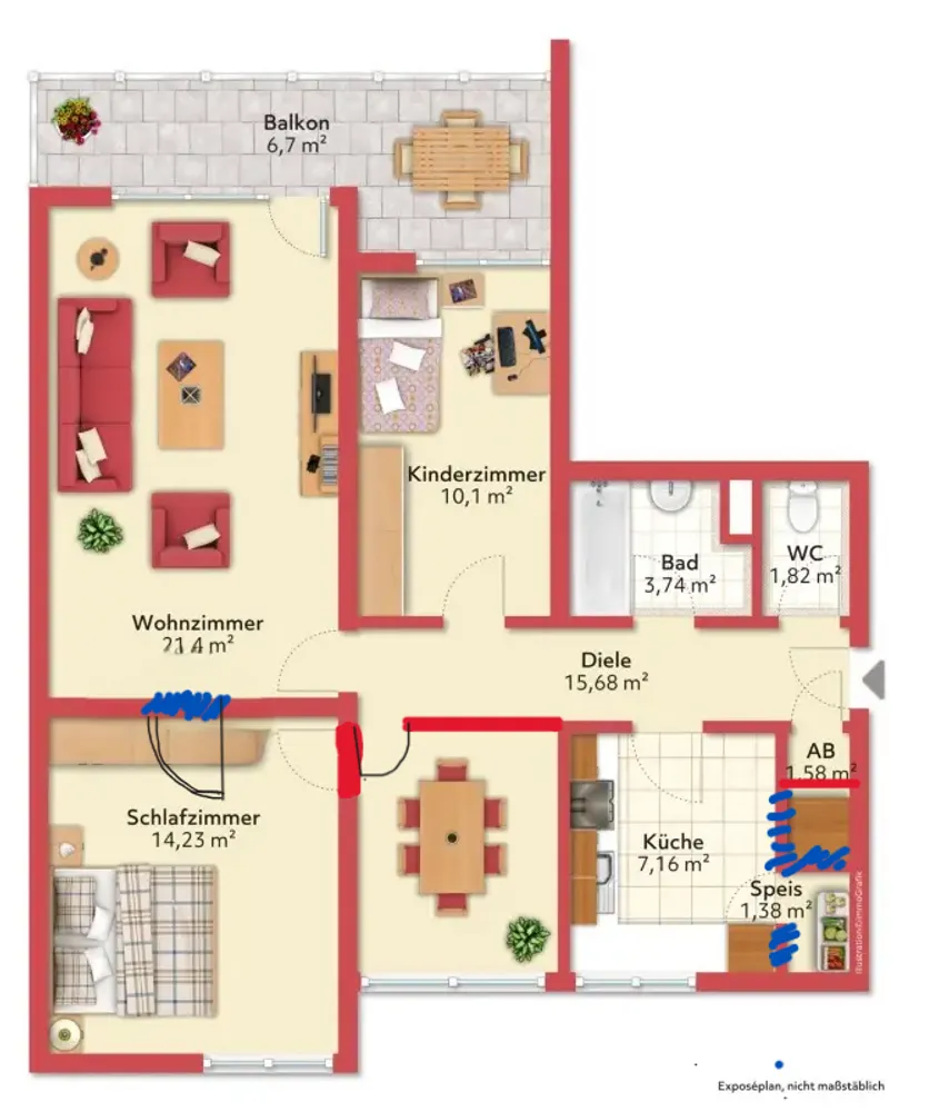 4 Zimmer Wohnung mit 80 m² in München – Bild 5