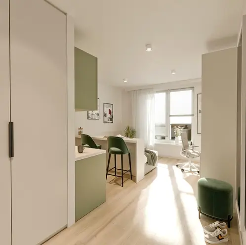 1 room apartment with 36 m² in Kassel – Photo 2