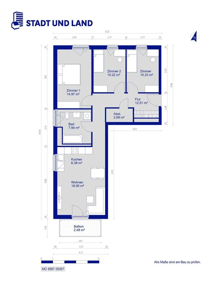 4 room apartment with 85 m² in Berlin – Photo 9