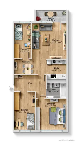 4 Zimmer Wohnung mit 71 m² in Chemnitz – Bild 4