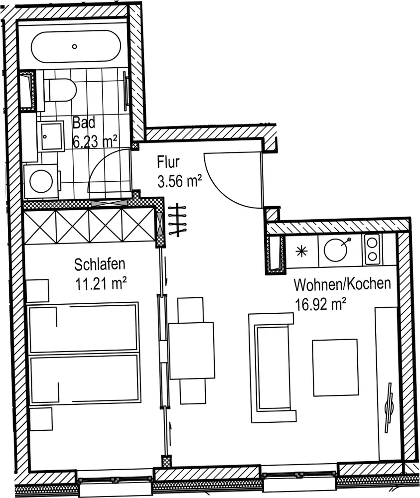 2 Zimmer Wohnung mit 37 m² in Leipzig – Bild 4
