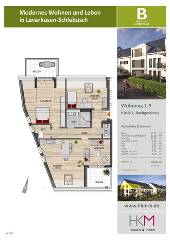 3 Zimmer Wohnung mit 94 m² in Leverkusen – Bild 3