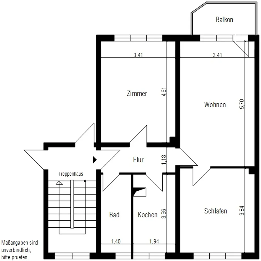 3 Zimmer Wohnung mit 67 m² in Nordhausen – Bild 1