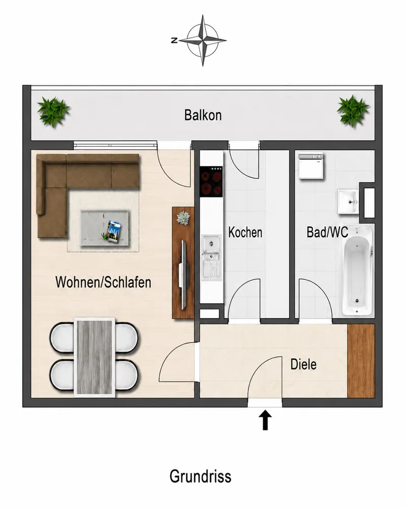 1 Zimmer Wohnung mit 45 m² in Augsburg – Bild 7