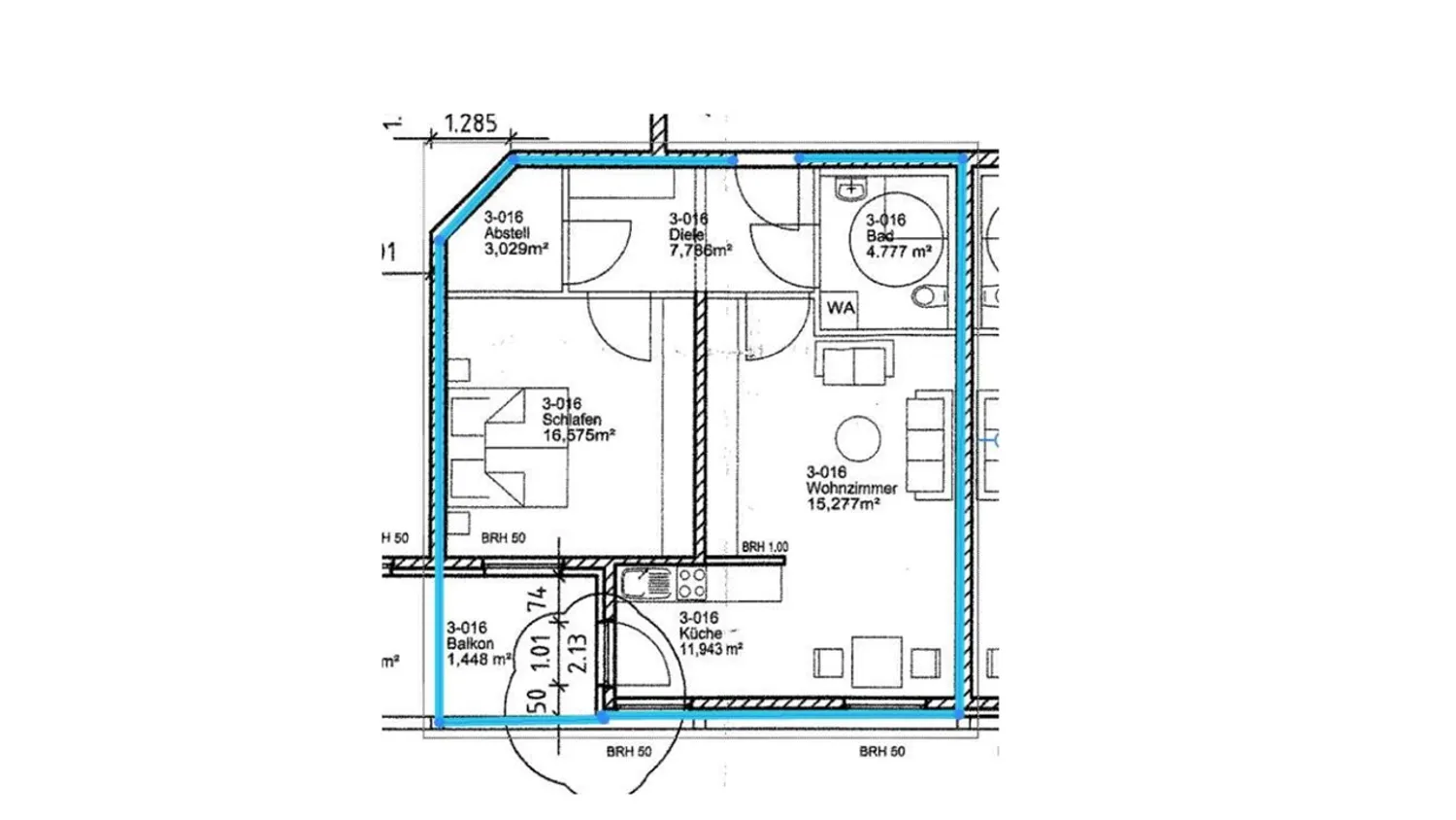 2 Zimmer Wohnung mit 61 m² in Bremen – Bild 1