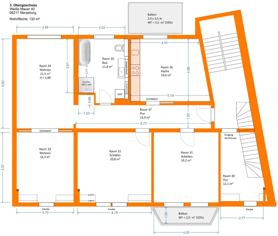 4 Zimmer Wohnung mit 130 m² in Merseburg – Bild 8