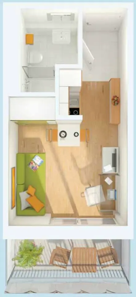 2 Zimmer Wohnung mit 23 m² in München – Bild 6