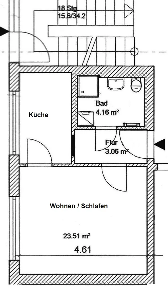 1 Zimmer Wohnung mit 31 m² in Magdeburg – Bild 11