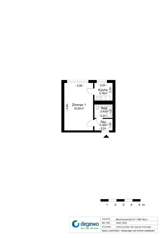 1 room apartment with 29 m² in Berlin – Photo 7