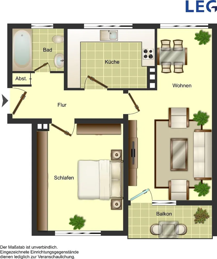 2 Zimmer Wohnung mit 55 m² in Duisburg – Bild 2