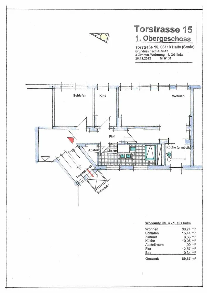 3 Zimmer Wohnung mit 90 m² in Halle (Saale) – Bild 1