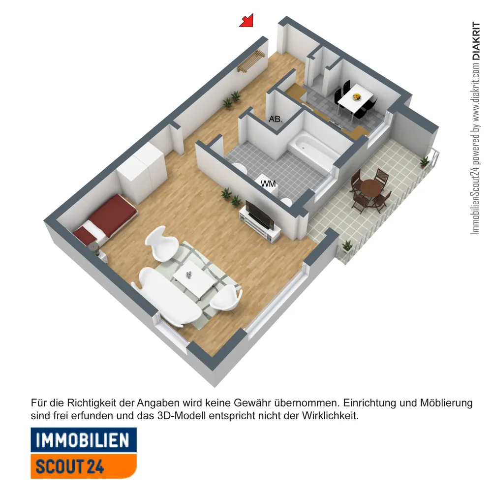 1 Zimmer Wohnung mit 49 m² in Hagen – Bild 1