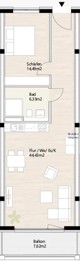 2 room apartment with 70 m² in Biberach an der Riß – Photo 3