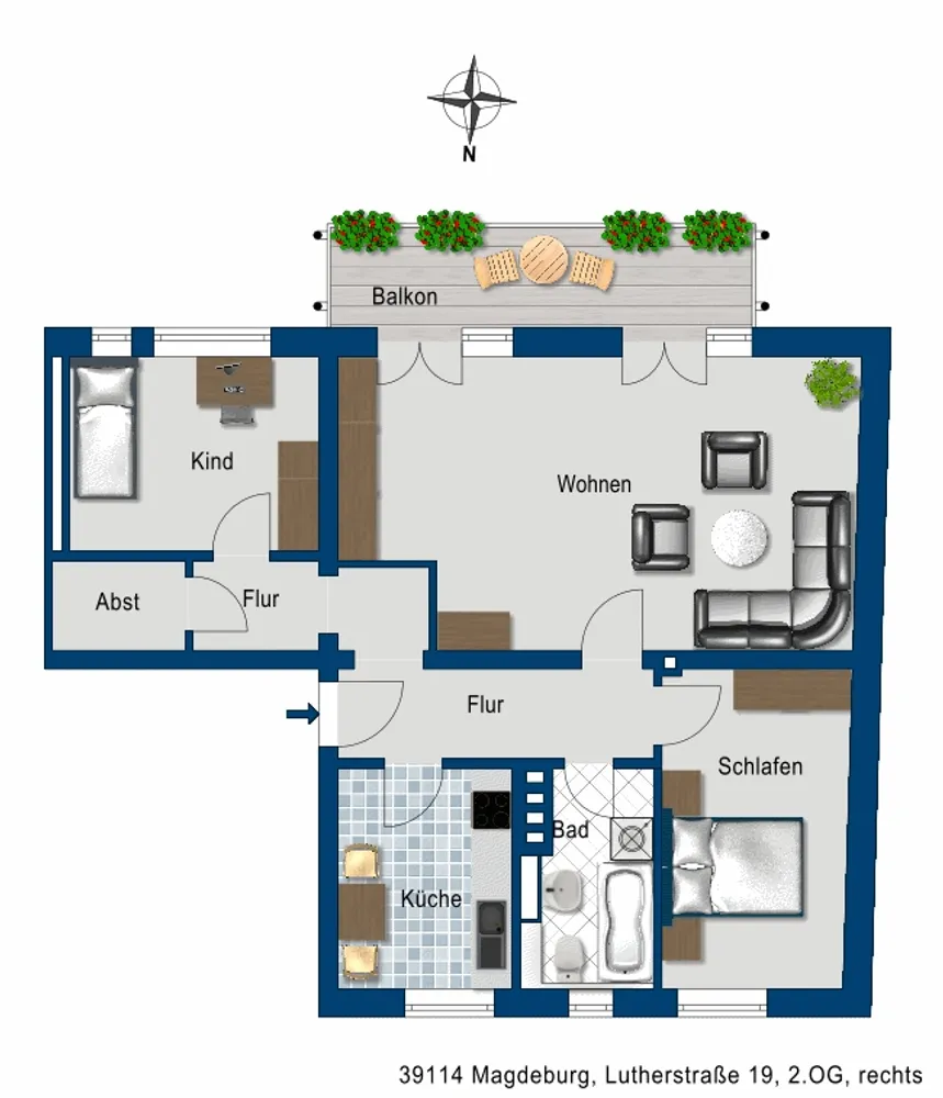 3 Zimmer Wohnung mit 81 m² in Magdeburg – Bild 5