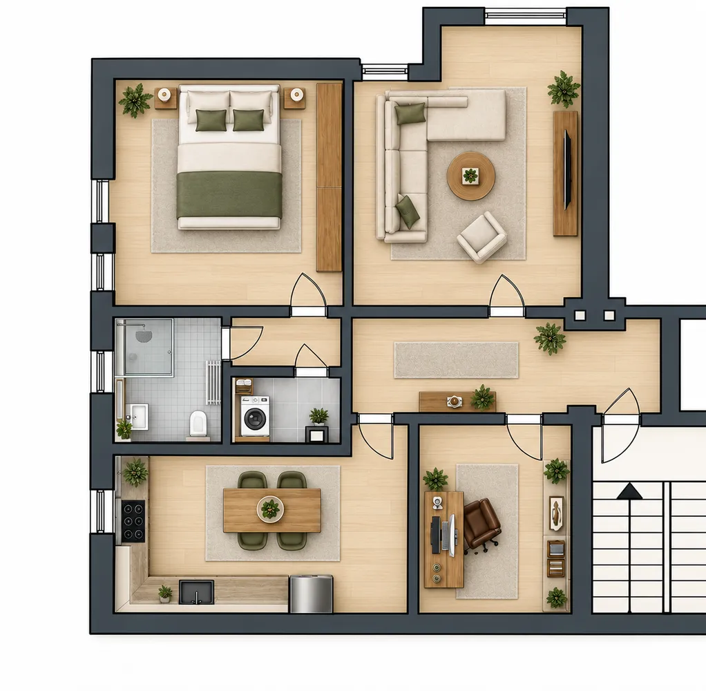 3 Zimmer Wohnung mit 61 m² in Hamburg – Bild 2