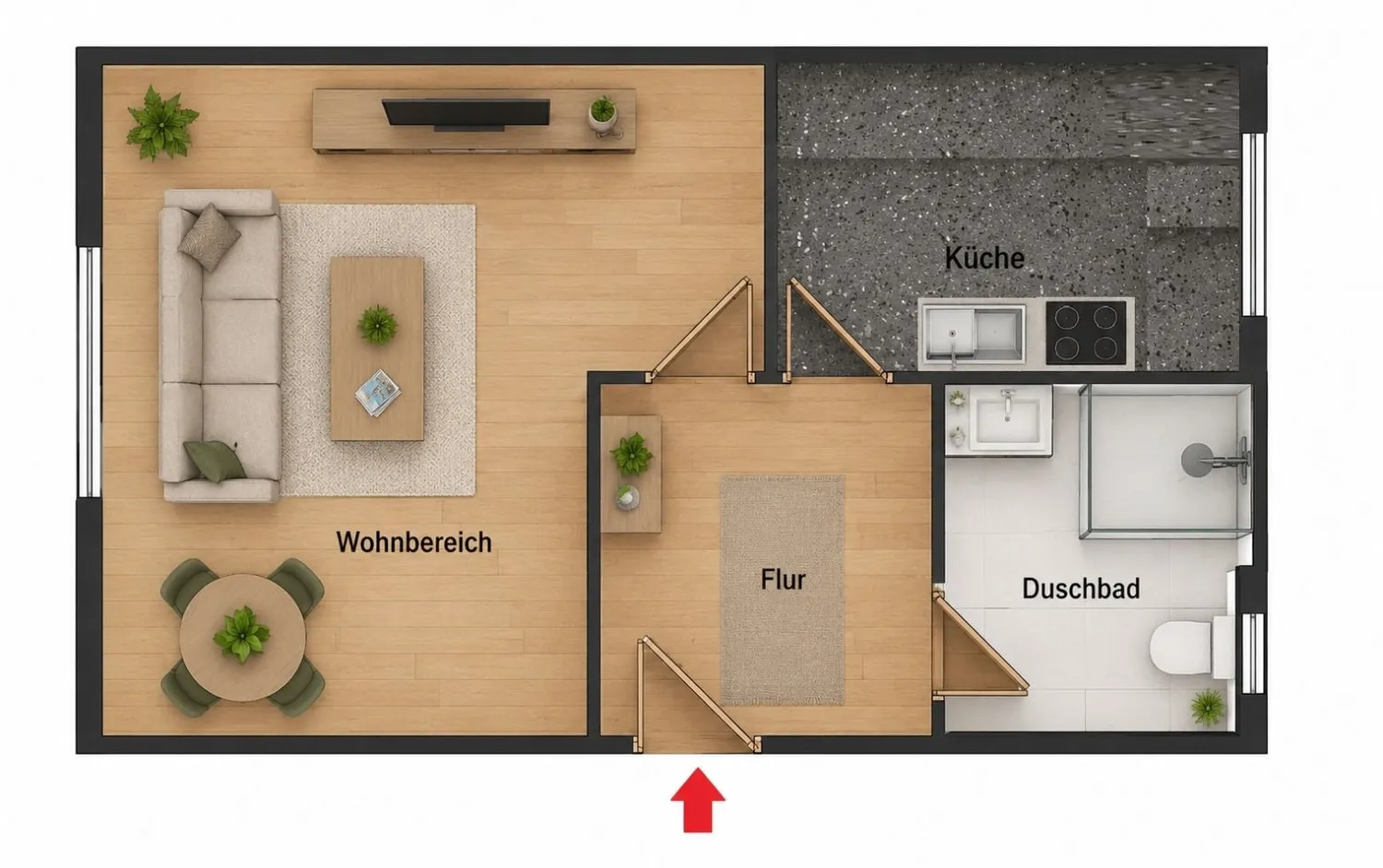1 Zimmer Wohnung mit 29 m² in Hamburg – Bild 6