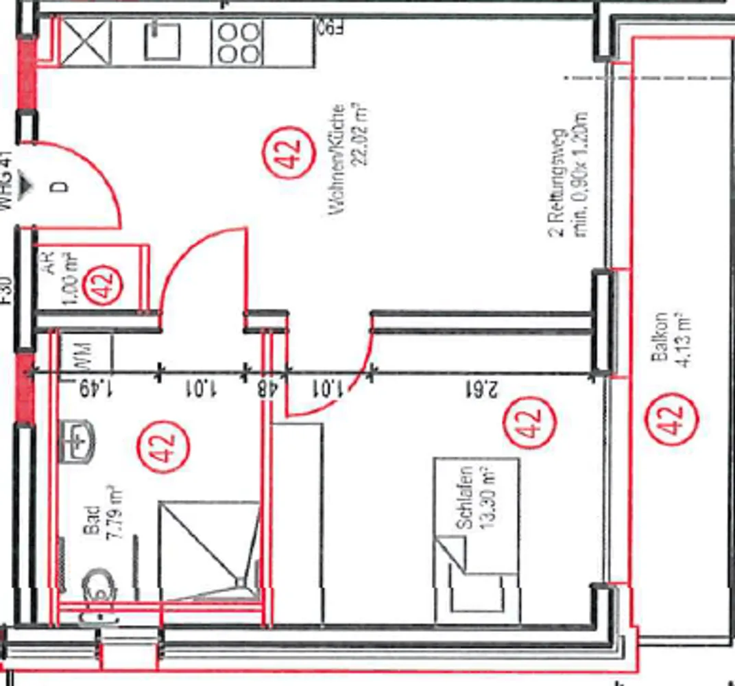2 Zimmer Wohnung mit 56 m² in Duisburg – Bild 9