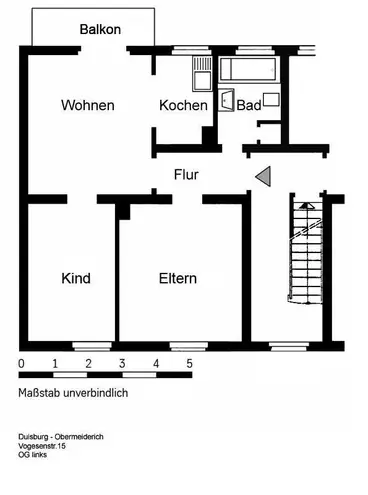 2 Zimmer Wohnung mit 50 m² in Duisburg – Bild 2