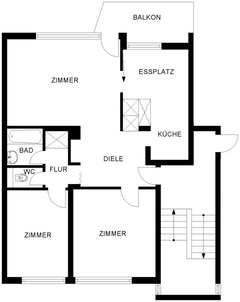 3 Zimmer Wohnung mit 78 m² in Bochum – Bild 2