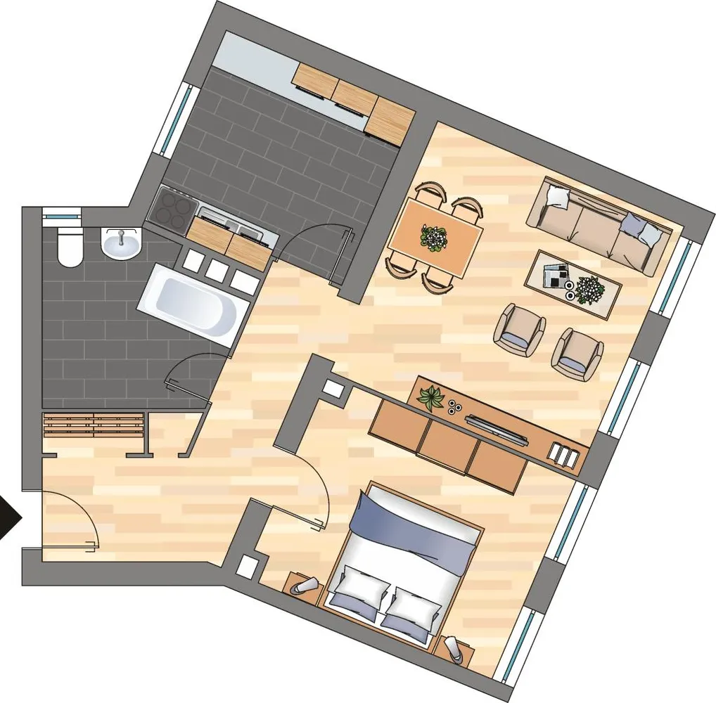 2 Zimmer Wohnung mit 52 m² in Kiel – Bild 9