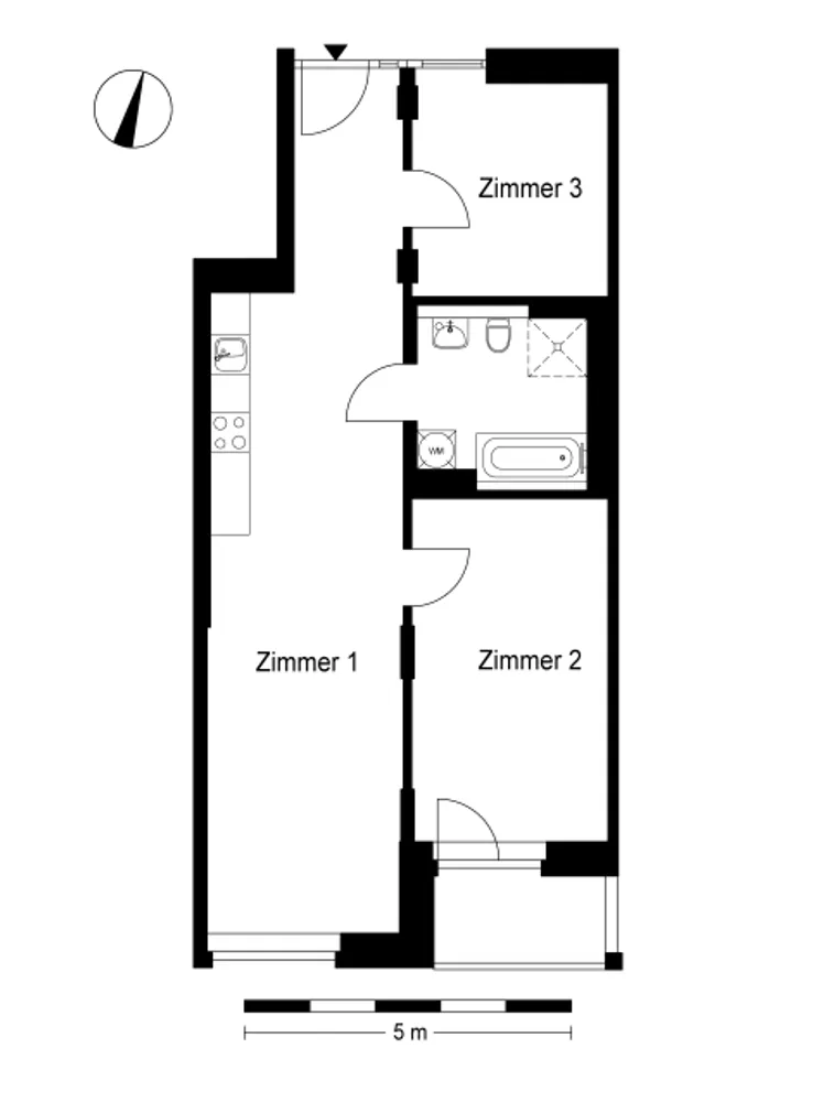 3 Zimmer Wohnung mit 70 m² in Berlin – Bild 4