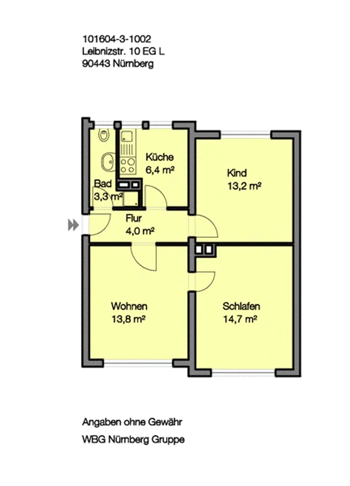3 Zimmer Wohnung mit 55 m² in Nürnberg – Bild 9