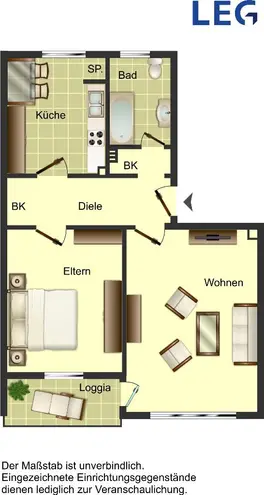 2 Zimmer Wohnung mit 62 m² in Solingen – Bild 2