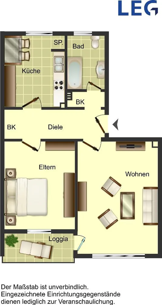 2 Zimmer Wohnung mit 62 m² in Solingen – Bild 2