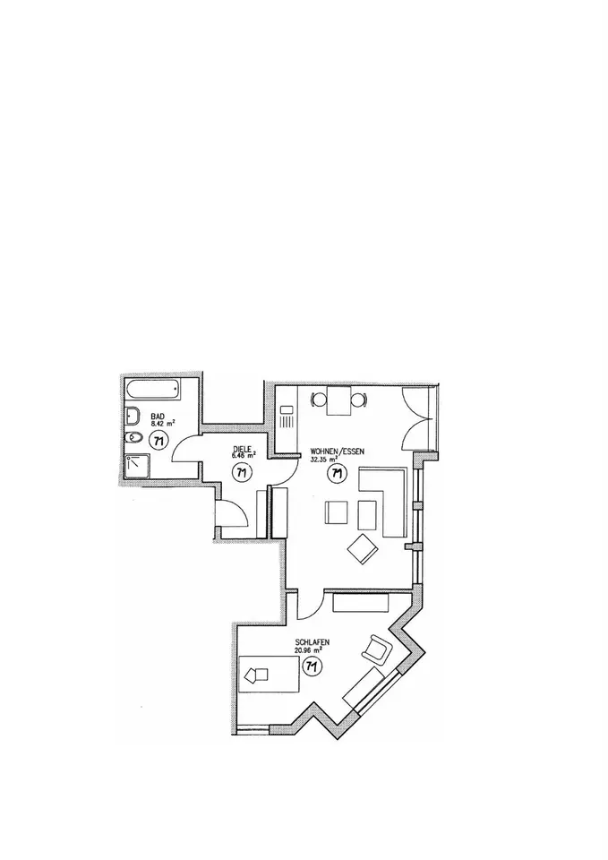 2 Zimmer Wohnung mit 68 m² in Coswig – Bild 5