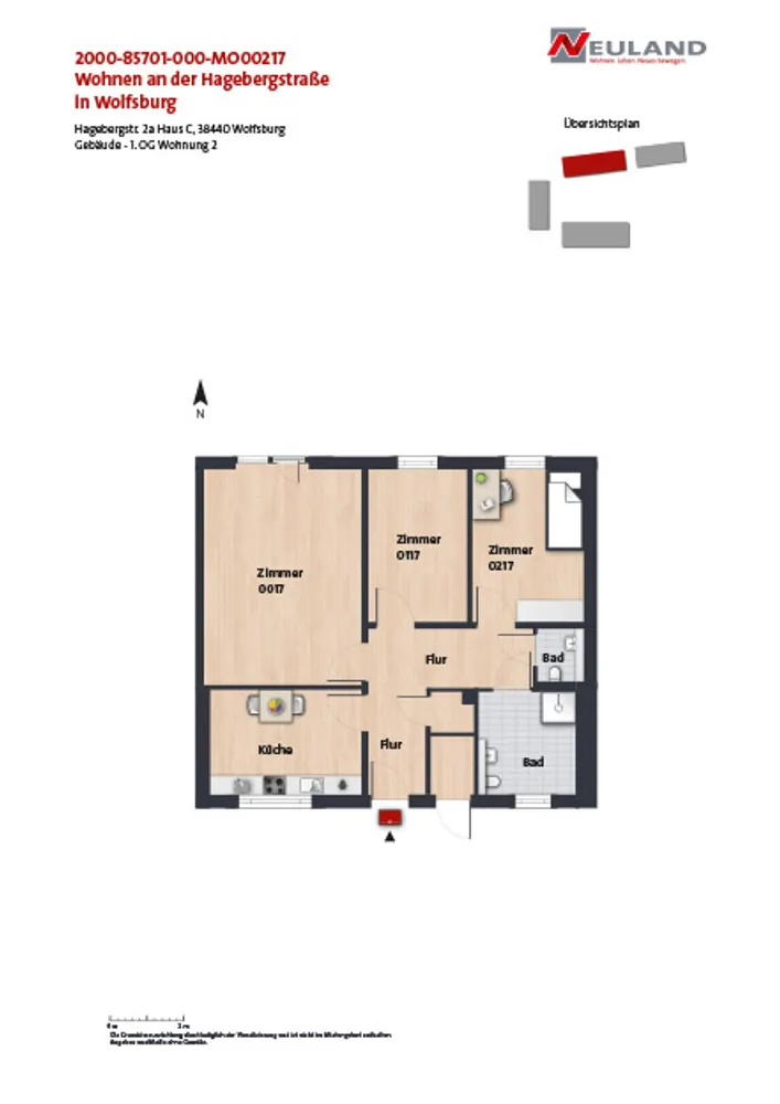 1 Zimmer Wohnung mit 23 m² in Wolfsburg – Bild 1
