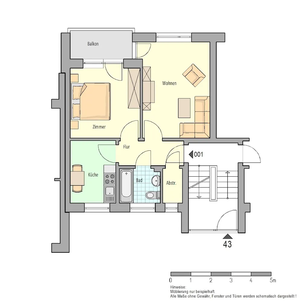 2 Zimmer Wohnung mit 46 m² in Herford – Bild 2