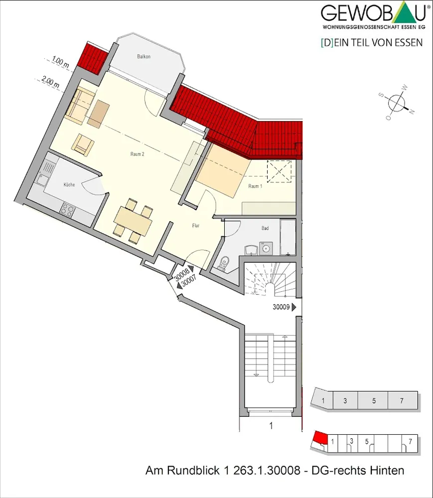 2 Zimmer Wohnung mit 66 m² in Essen – Bild 3