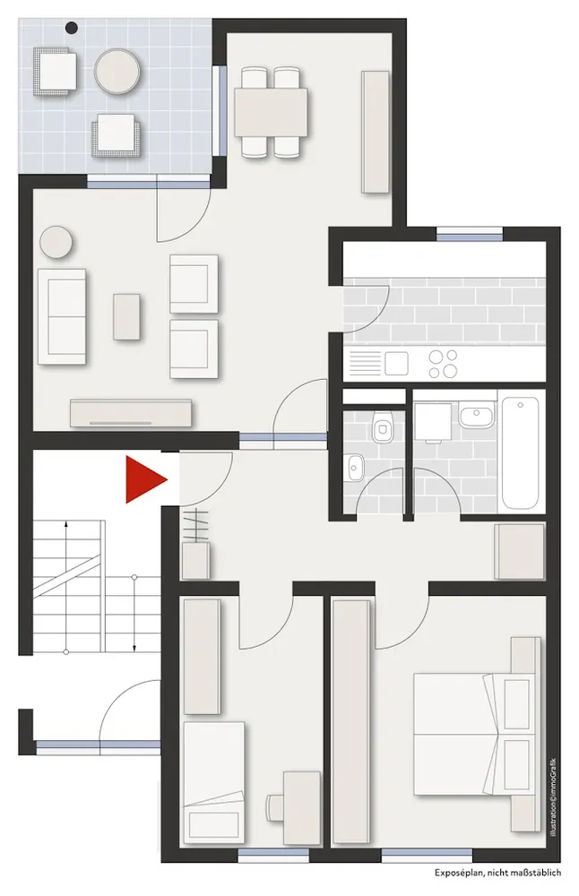 4 Zimmer Wohnung mit 76 m² in Rottweil – Bild 1