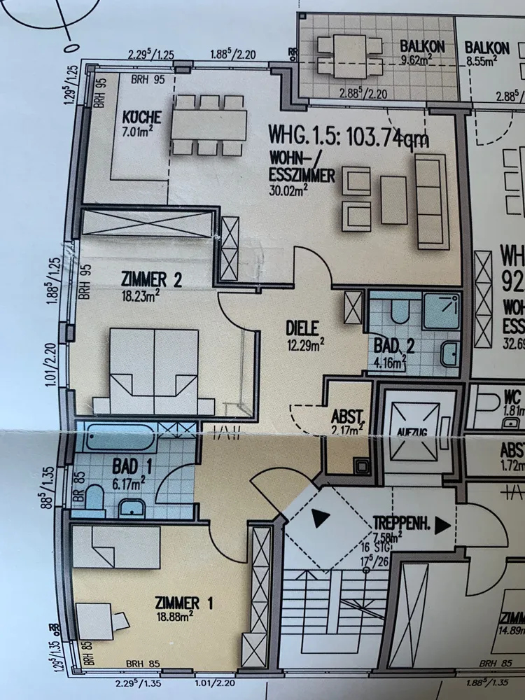 3 Zimmer Wohnung mit 103 m² in Aachen – Bild 3