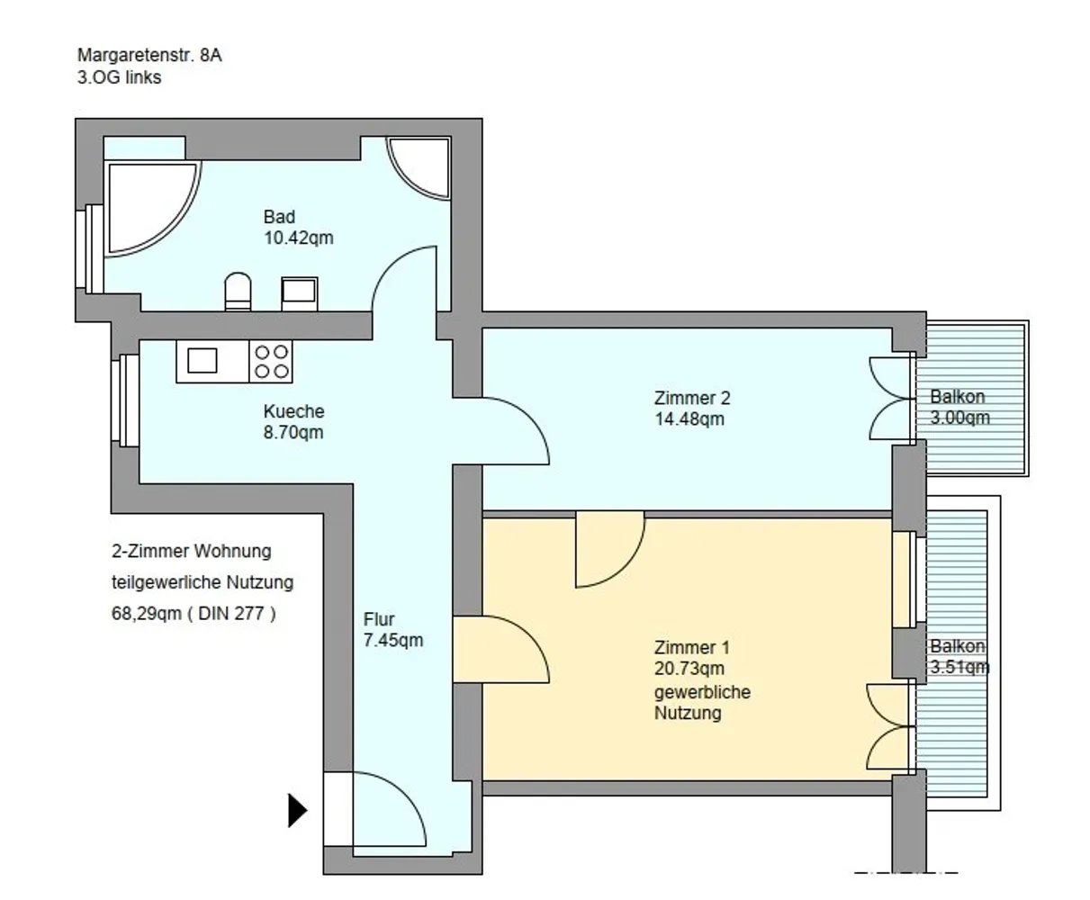 2 Zimmer Wohnung mit 68 m² in Berlin – Bild 7