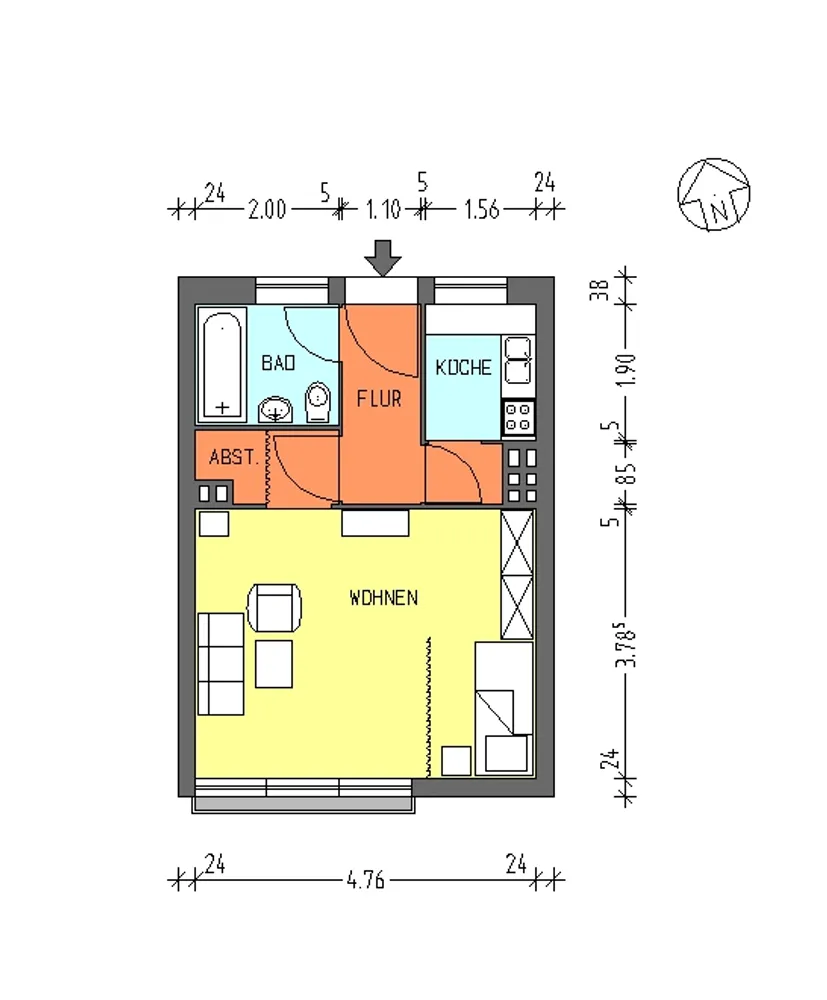 1 Zimmer Wohnung mit 29 m² in Berlin – Bild 3