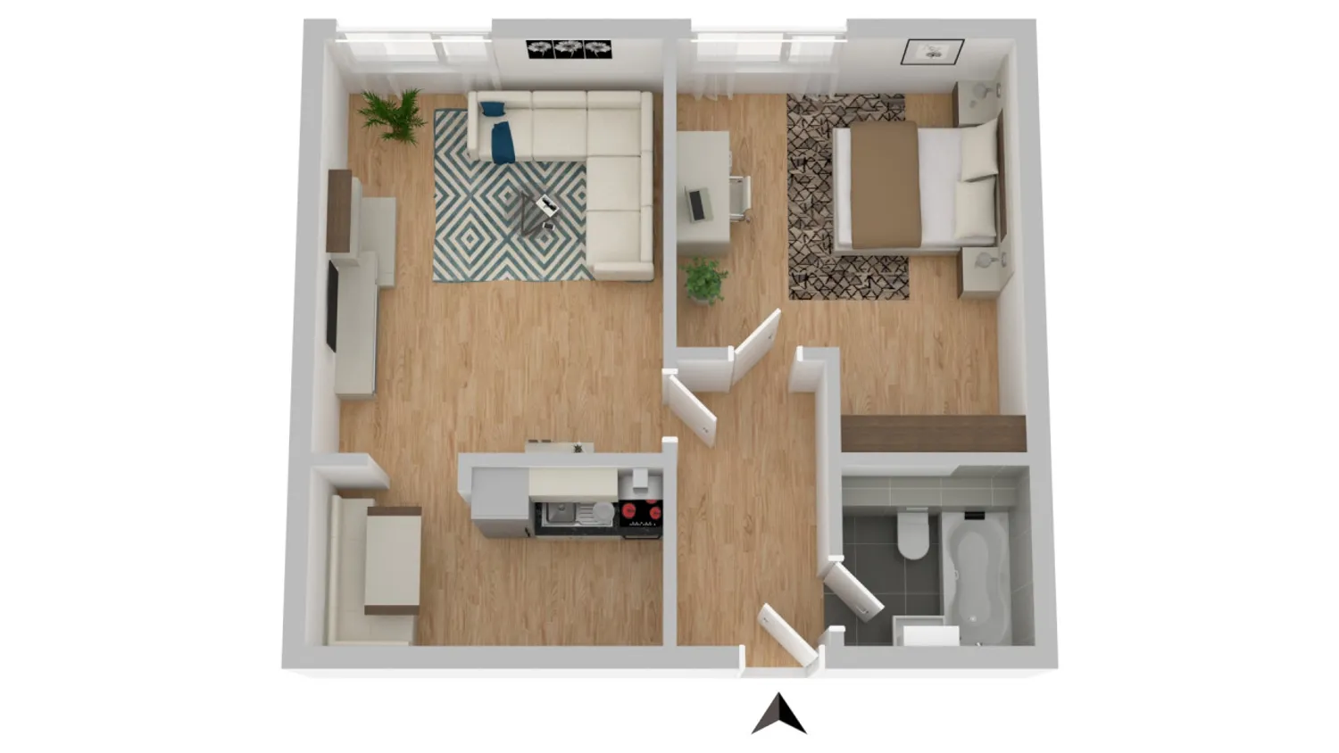 2 Zimmer Wohnung mit 54 m² in Suhl – Bild 2