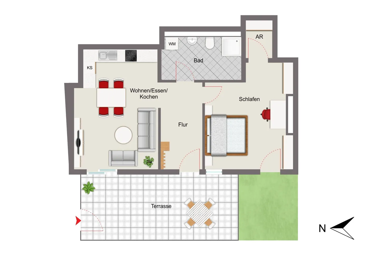 2 Zimmer Wohnung mit 71 m² in Augsburg – Bild 3